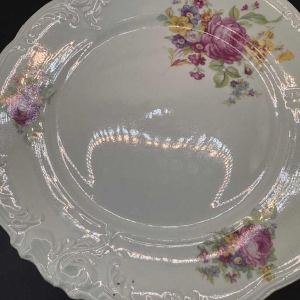 Walbrzych China made in Poland Plate 10.5 in, Rose design